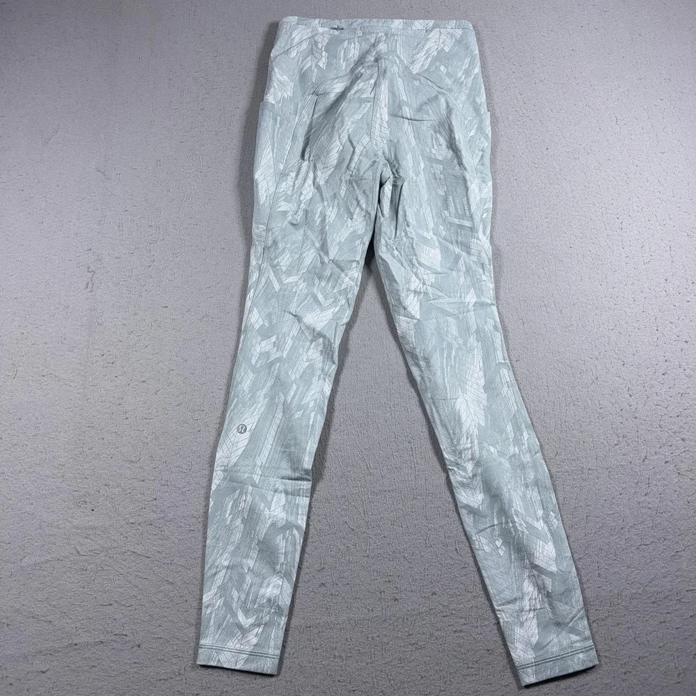 Lululemon Align Yoga Pants Size 6 Green Geometric High Rise Women Sport Leggings